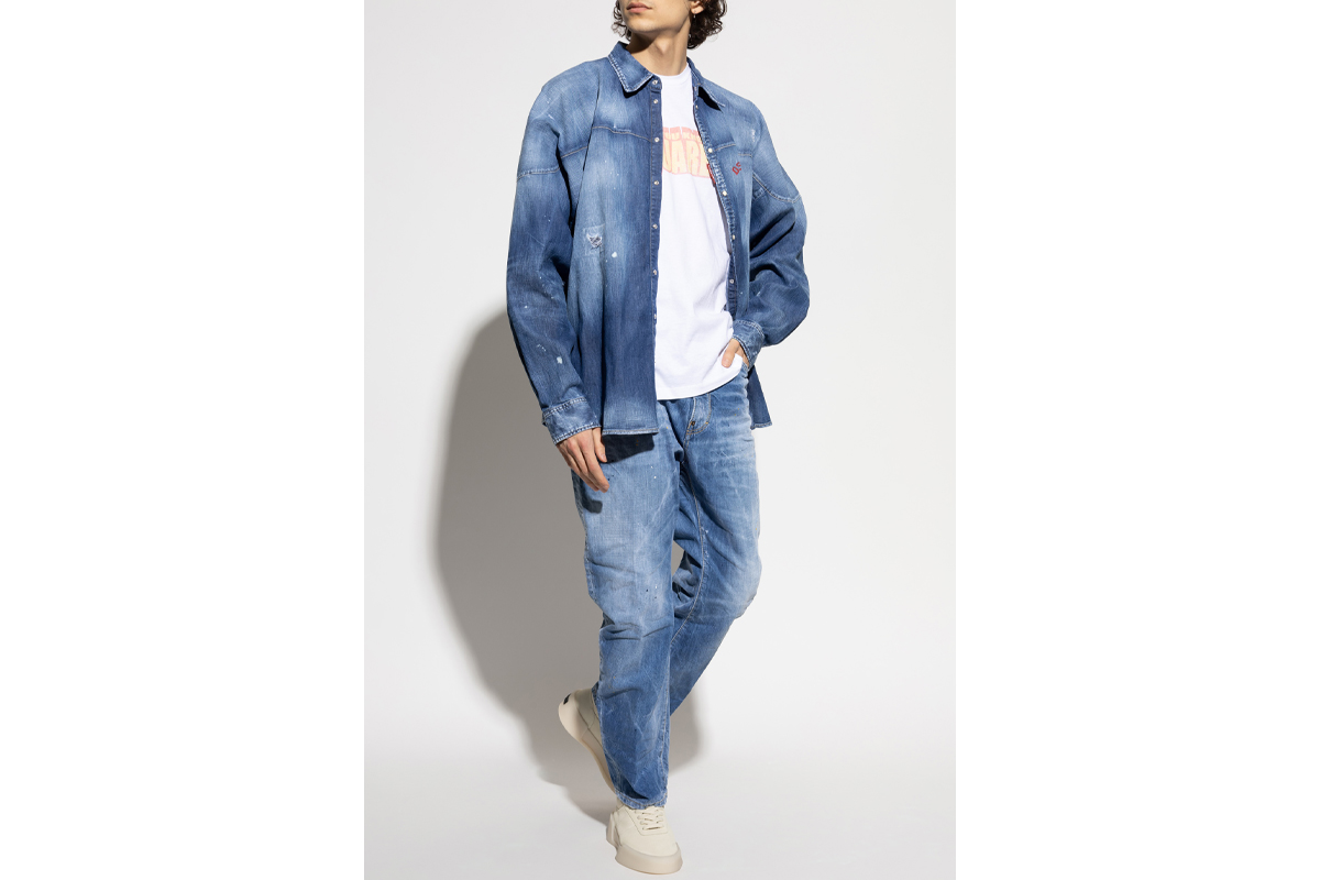 Dsquared2 Light Clean Baby Blue Wash London Bro Ανδρικό Τζιν